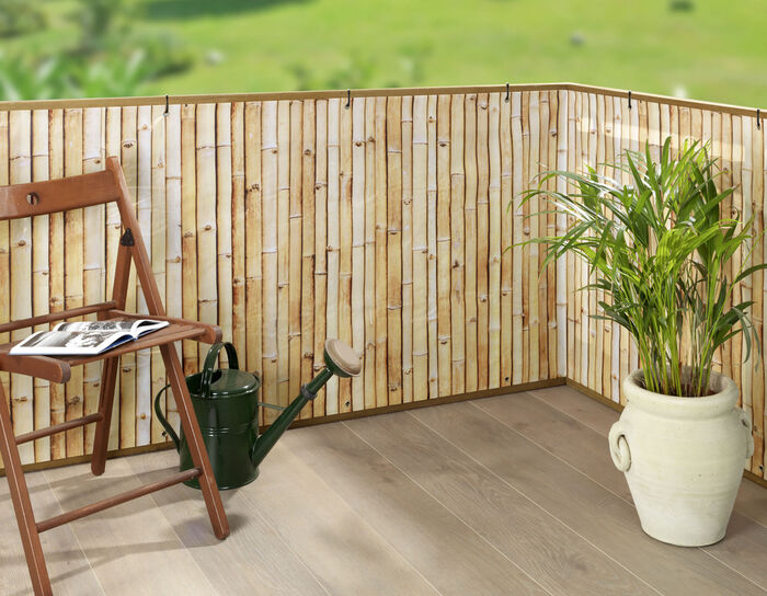 Balkon-privacyscherm in bamboe-look 