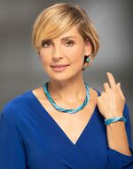 Armband met Muranoglas in blauwtinten 