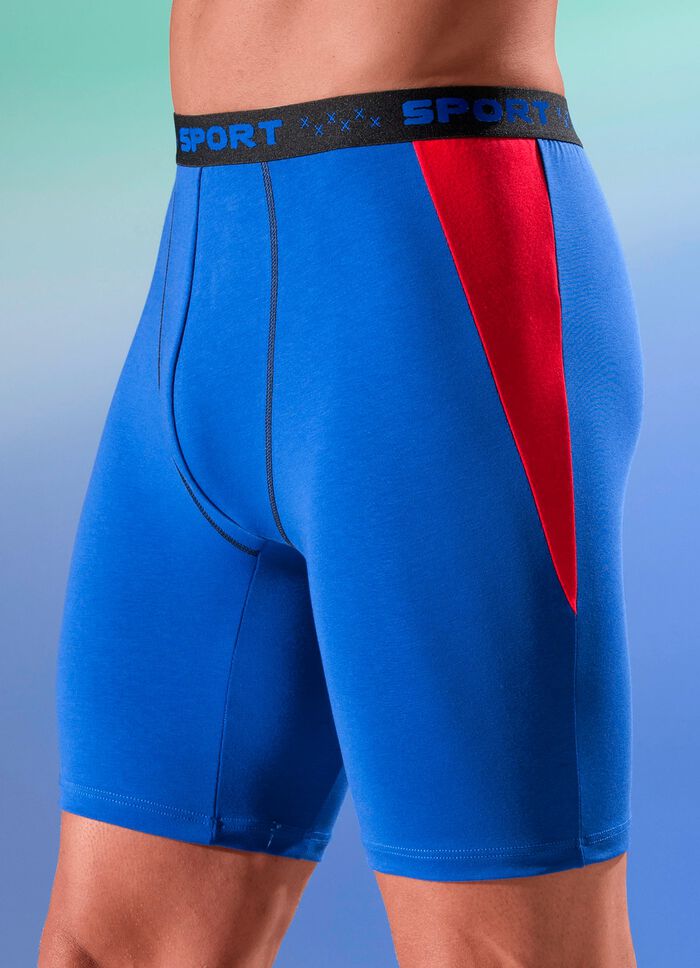 Set van twee lange broeken met elastische tailleband en inzetstuk 