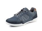 Sneakers met elastisch snelvetersysteem met stopper BLAUW-COGNAC