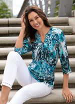 Shirttuniek met felgekleurde print 