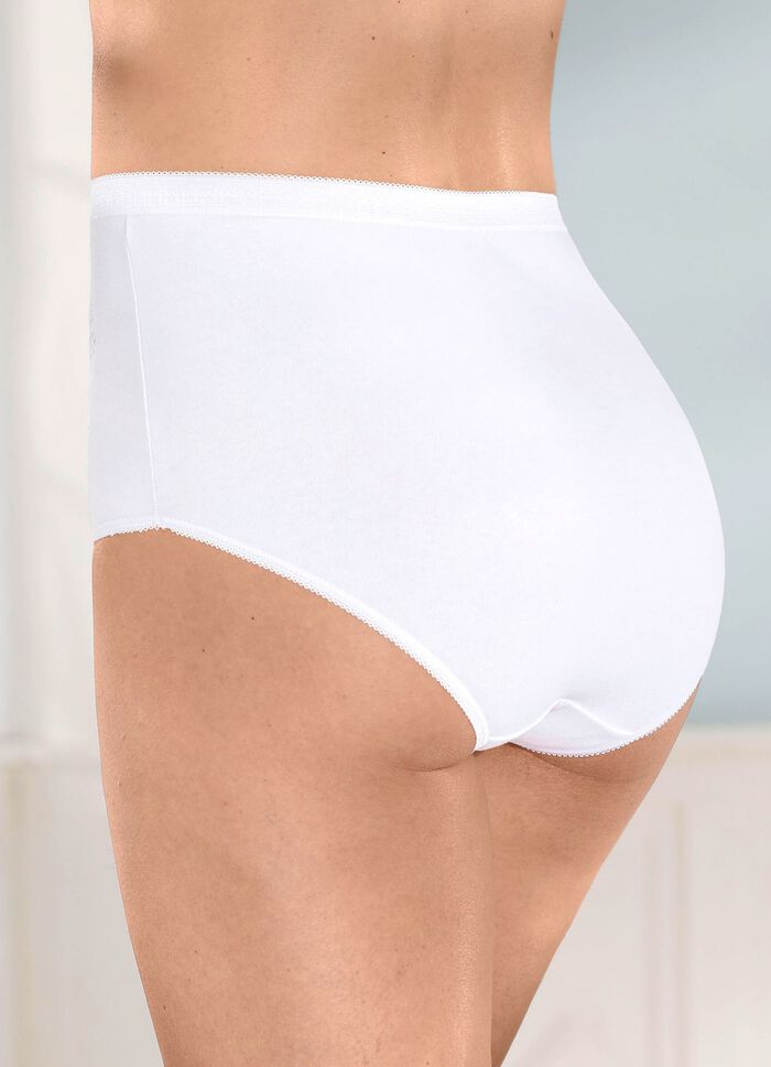 Vijfpack slips met bloemenmotief 