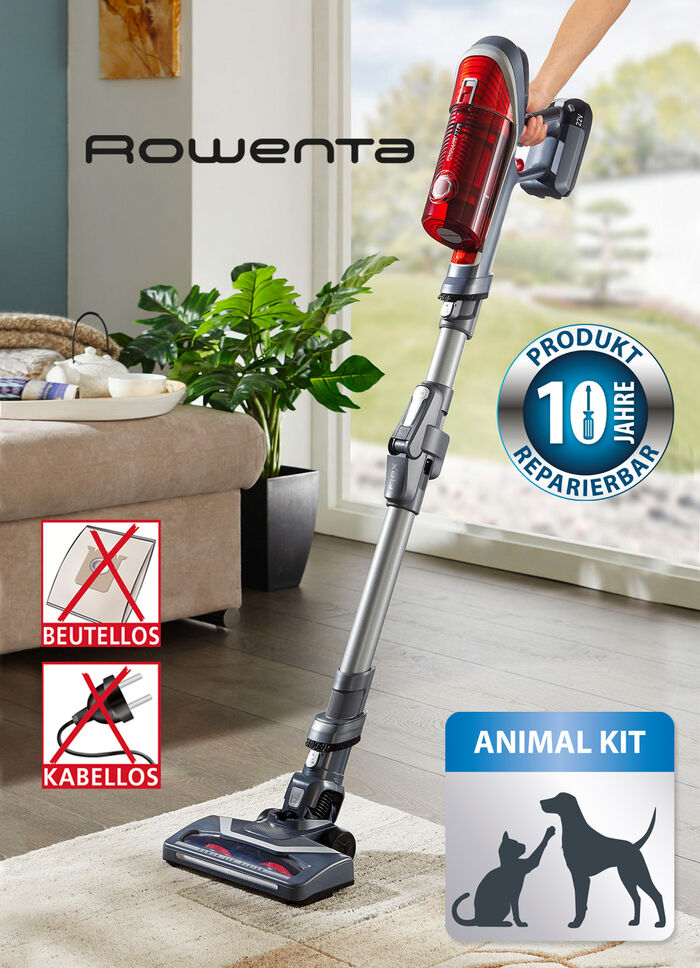 Accu-handstofzuiger "Rowenta" RH9678 met mini-turbomondstuk 