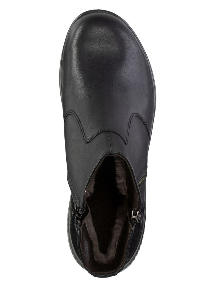 Gevoerde dameslaarzen, winterschoenen, breedte K, met lamsvacht 