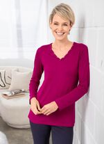 Shirt met V-hals, in 2 kleuren 