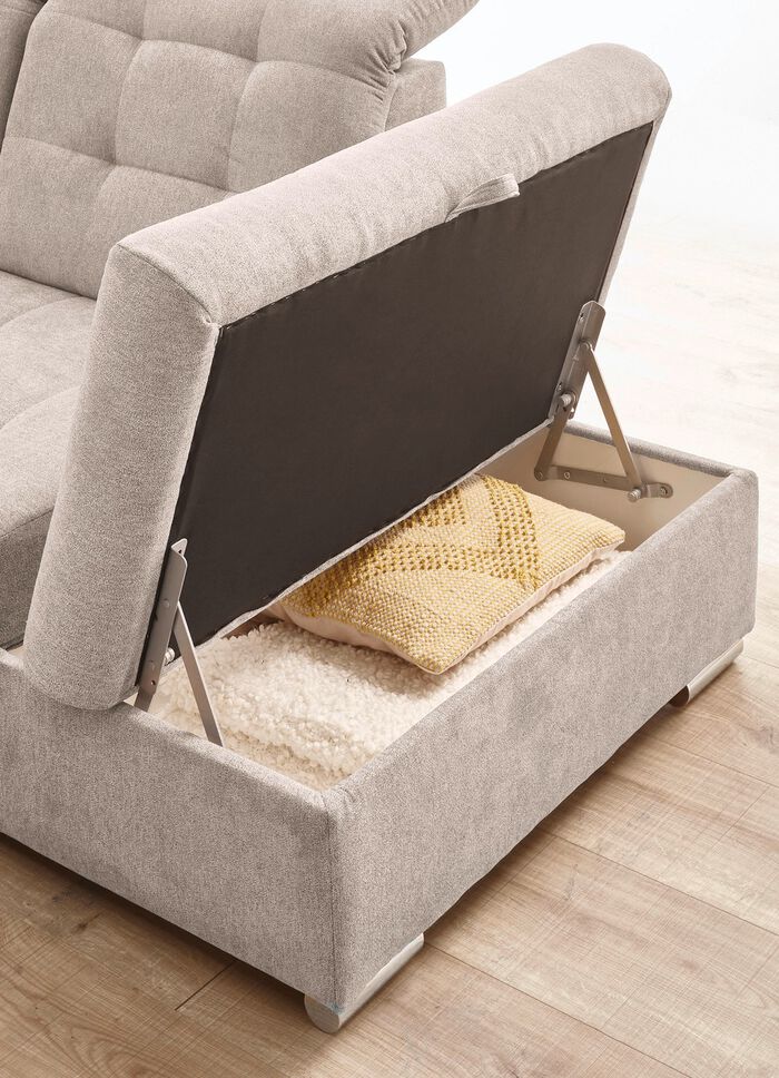 Woongedeelte met functie en bedstee BEIGE