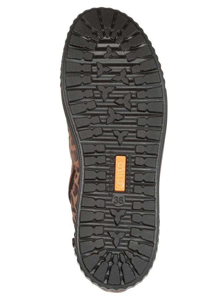 Trendy dameslaarzen, winterschoenen, breedte H, met rits BRUIN