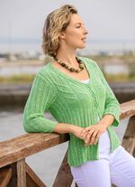 Cardigan in een fijne melange-look 