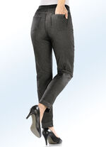 Supercomfortabele powerstretch jeans met speciale taillebandverwerking ANTRACIET
