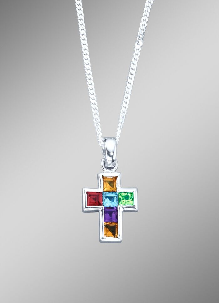 Kruis-kettinghanger met pantserketting 