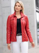 Kort leren jasje van &ldquo;Caminari&rdquo; 