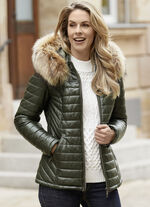 Kort leren jack van &ldquo;Cabrini&rdquo; 