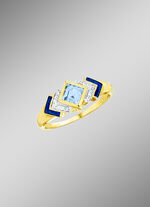 Expressieve damesring met topazen 