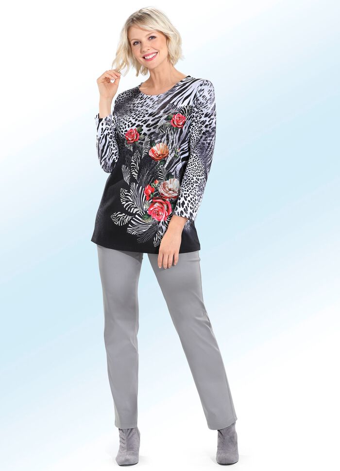 Soft-stretch-broek in comfortabel pull-on-model 