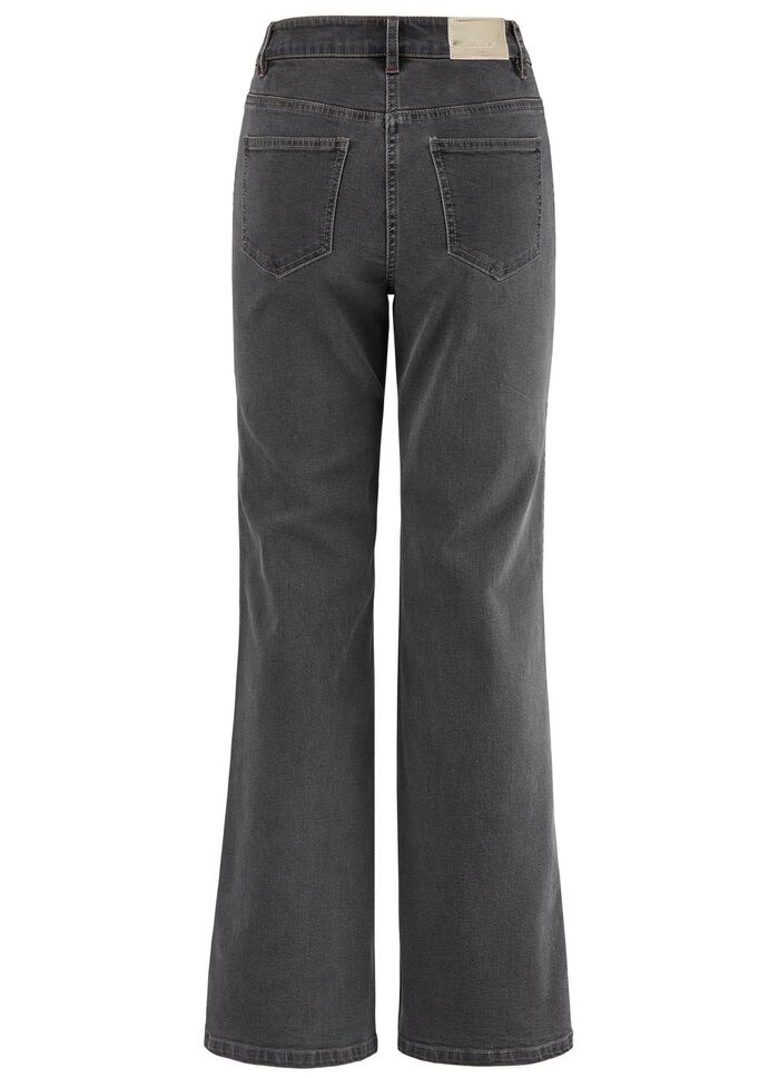 Jeans met decoratieve stiksels in etnische stijl 