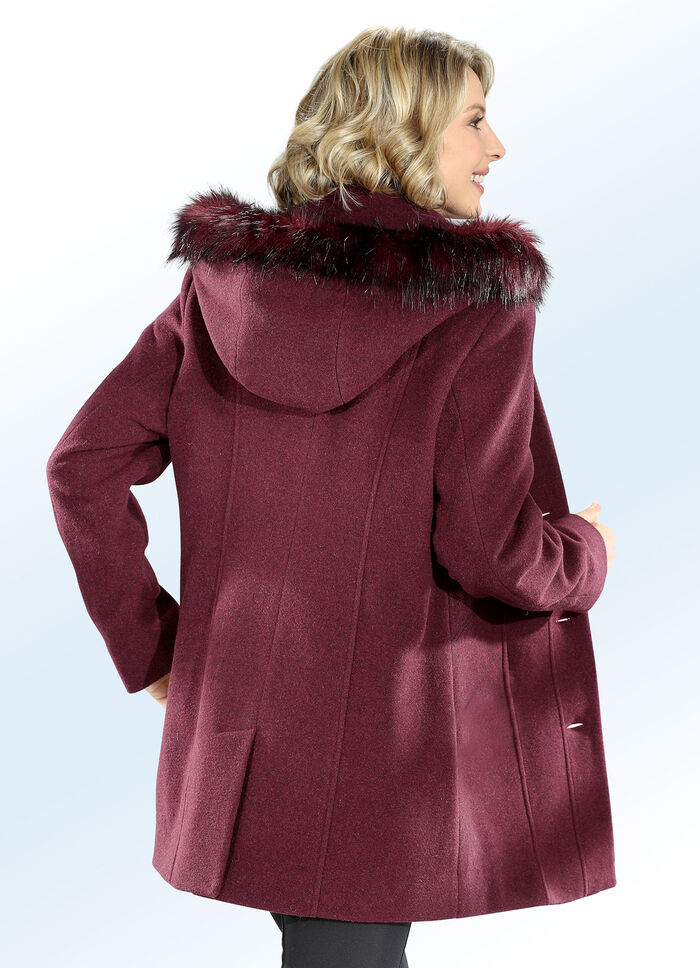 Jas met afneembare capuchon WIJNROOD