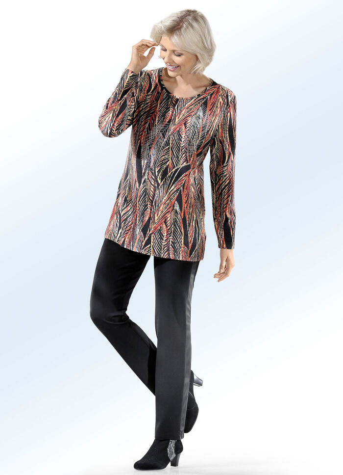 Broek met galonstrepen ZWART