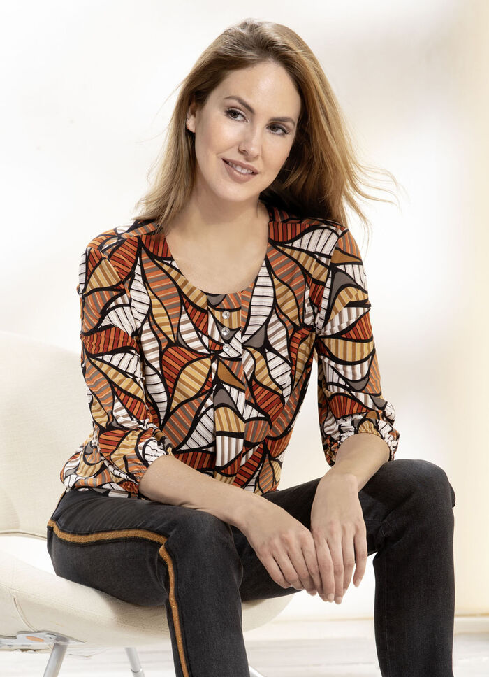 Overhemdtuniek met decoratieve knopen 