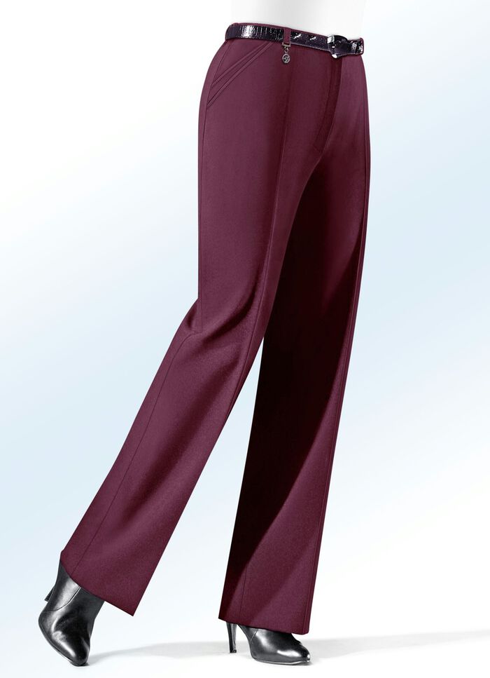 Broek met decoratieve hanger in 6 kleuren BORDEAUX