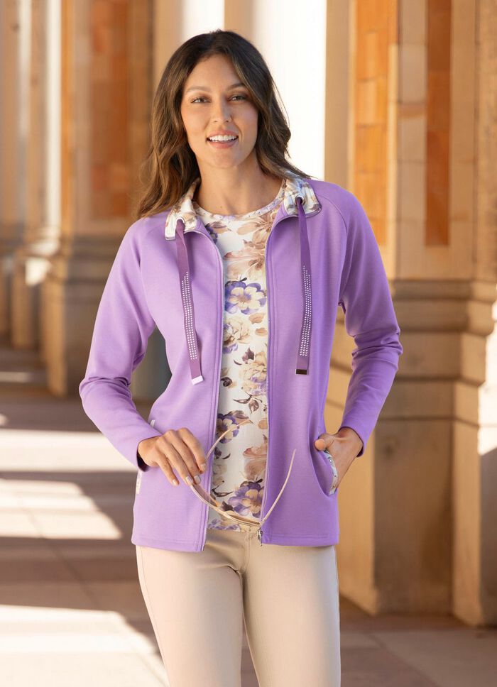 Overhemdjack met contrastverwerking op de kraag in 2 kleuren 