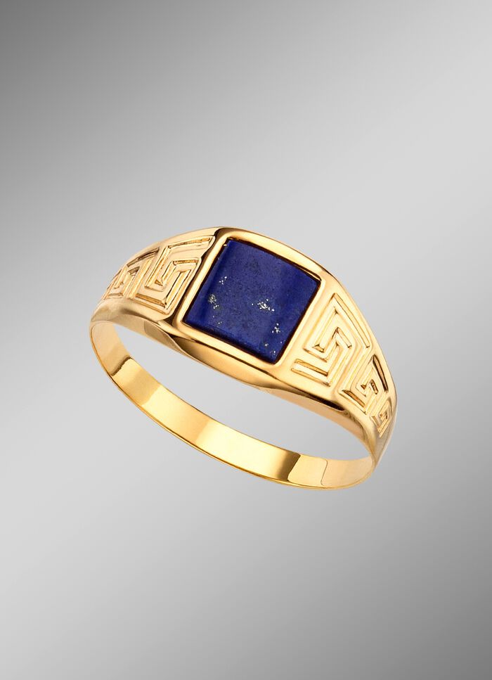 Herenring met versieringen 