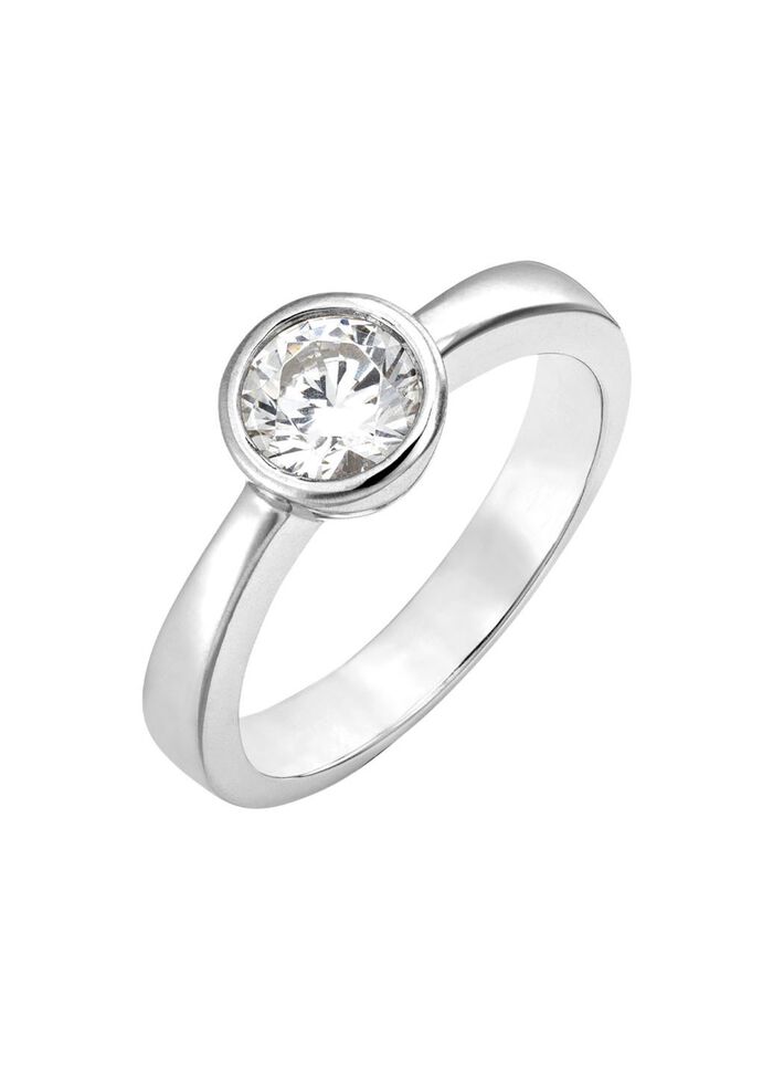 Betoverende damesring met synthetische zirkonia 
