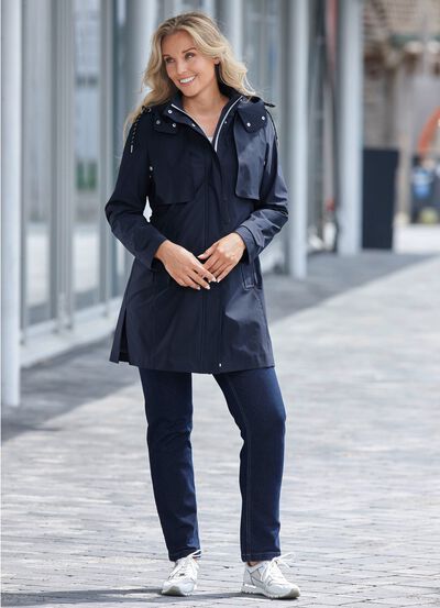 Functionele trenchcoat met riem 