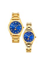 Quartz partnerhorloge van Pools met maanstanden 