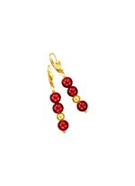 Oorbellen, echte granaat 