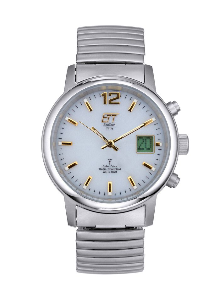 ETT radio solar herenhorloge in titaniumlook 