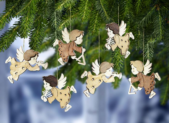 Kerstboomhangers, set van 6 