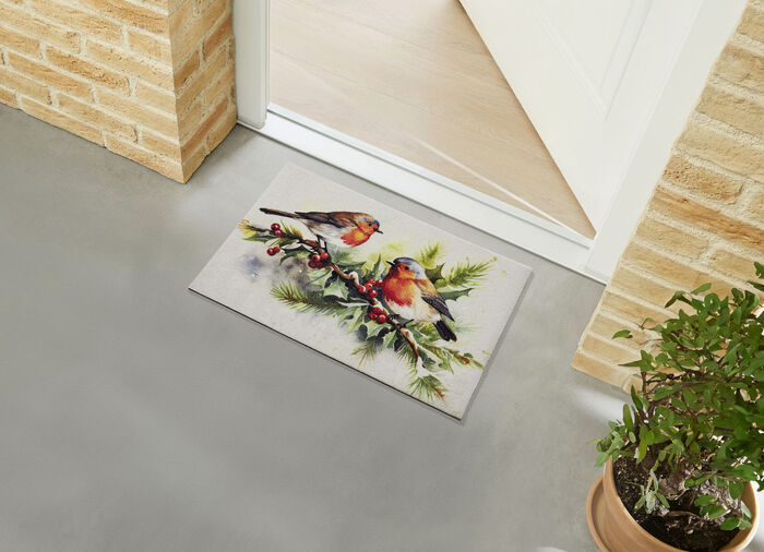 Deurmat in winterlook 