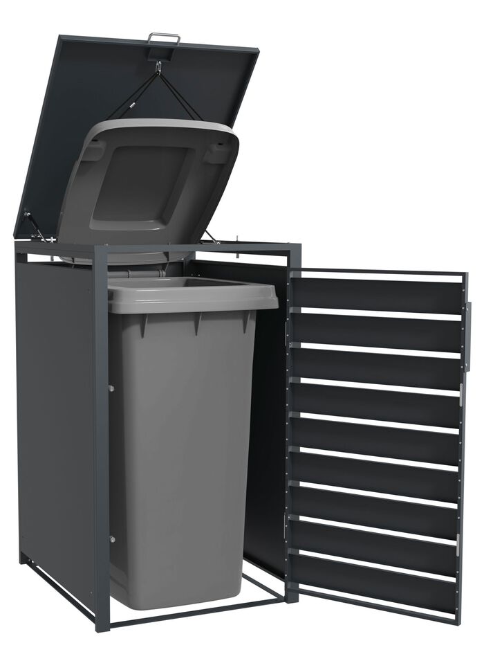 Afvalcontainerbox "Kubus", antraciet 