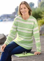 Trui met all-over strepen 