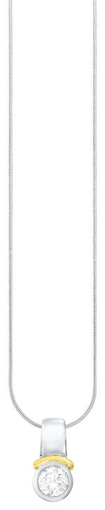 Mooie platina hanger met diamanten