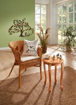 Deels massieve bijzettafel NATUURLIJKE HONING