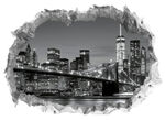 3D-muurtattoo New York met indrukwekkend 3D-effect