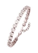 Titanium armband met synthetische zirkonia 