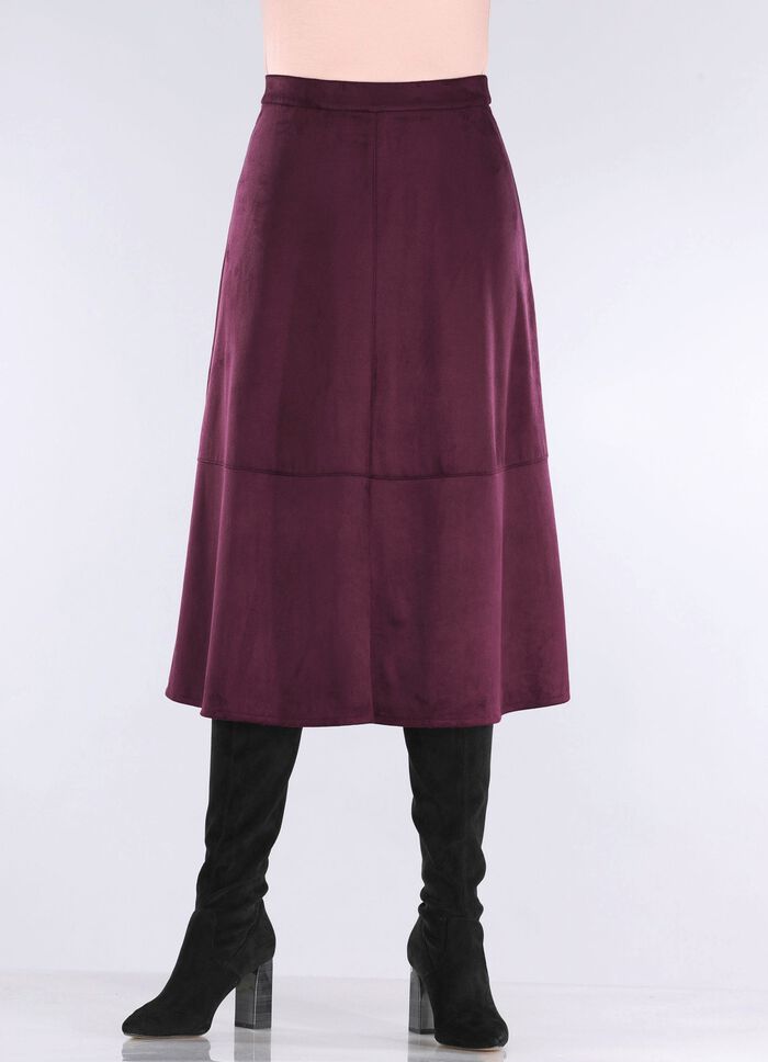 Fluweelzachte rok in su&egrave;de-look 