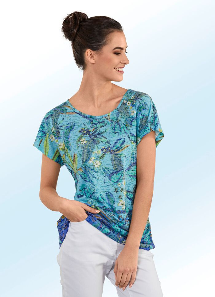 Shirt met kleurrijke strass steentjes 