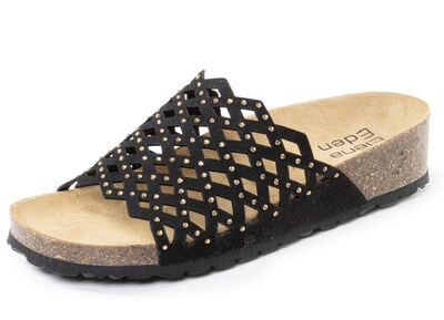 ELENA EDEN, lichte damesmuiltjes, breedte G, met leren voetbed 