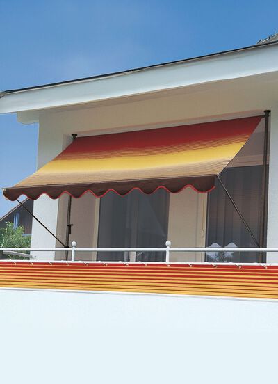 Klem-zonnescherm met kettingaandrijving binnenin 