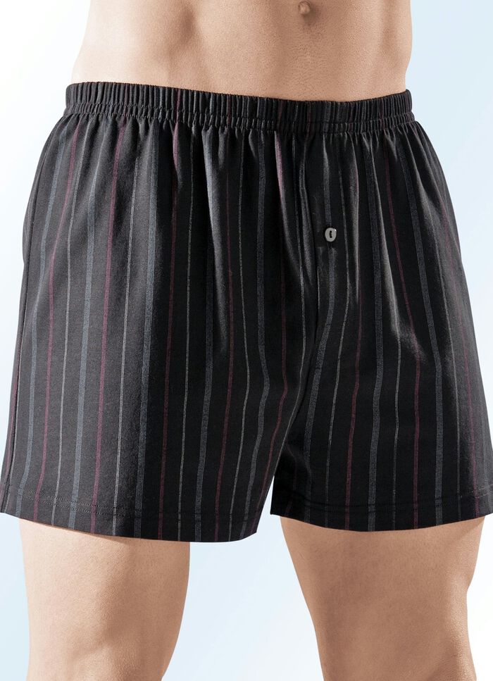 Set van vier boxershorts van fijne jersey, gestreept 