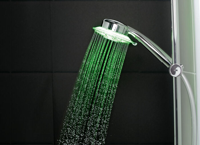 LED-douchekop met douchetijdindicator 