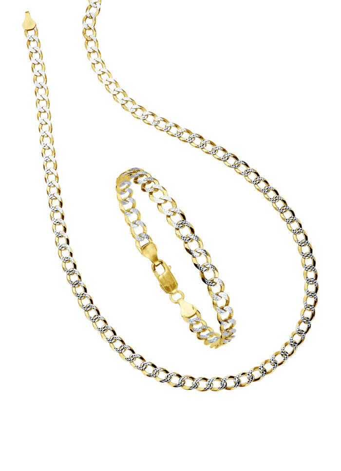 Stevige, diamantgecoate kinkettingset 