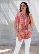 Overhemdtuniek met opstaande kraag 