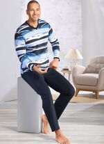 V-hals pyjama met open manchetten 