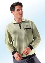 Troyer met contrastverwerking in 2 kleuren GEEL-ZWART