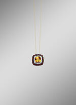 Betoverende hanger met diamanten, citrien en granaat 