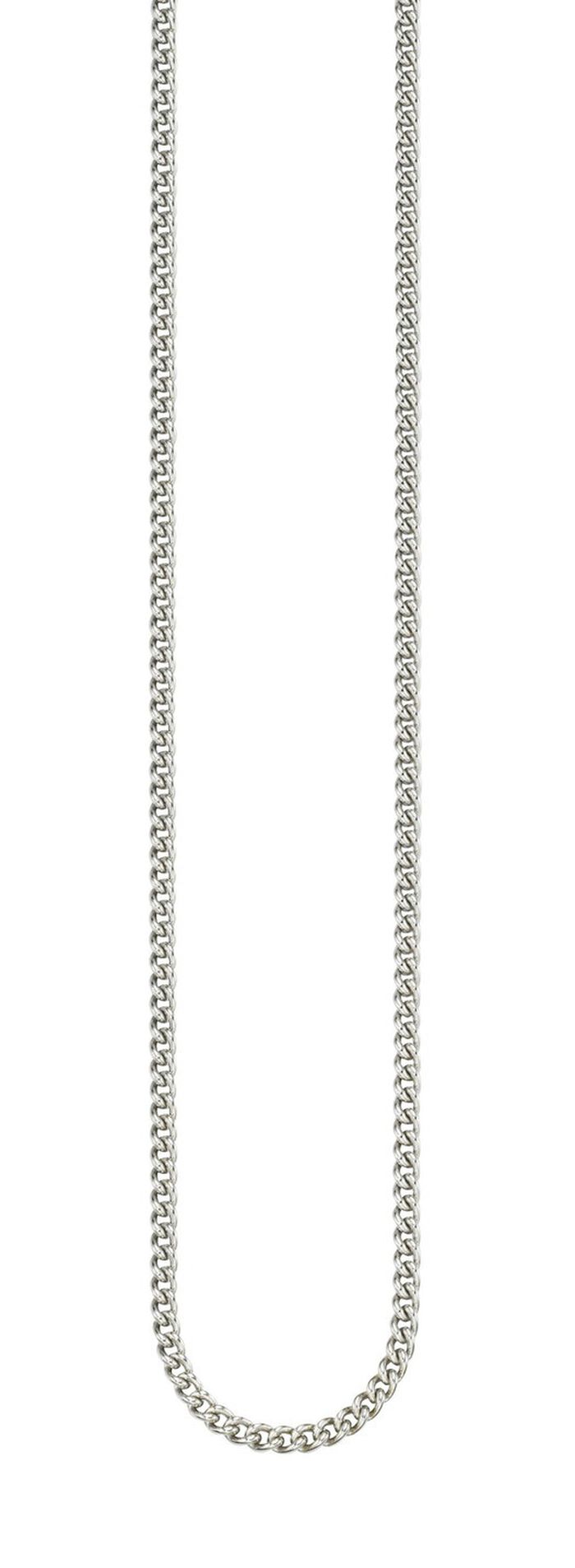 Platina stoeprand ketting 